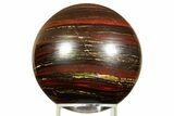 Polished Tiger Iron Stromatolite Sphere - Billion Years #362900-1